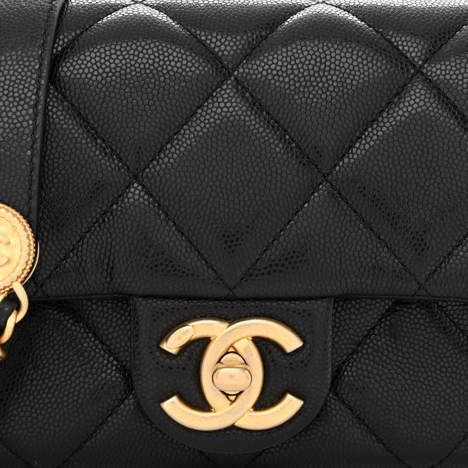 Chanel Caviar Quilted Mini Twist Your Buttons Flap Black 8 of 11