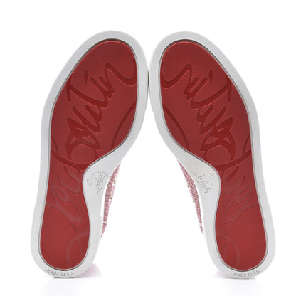 Christian Louboutin Glitter Womens Bip Bip Orlato Flat Sneakers 37 Poudre 5 of 9