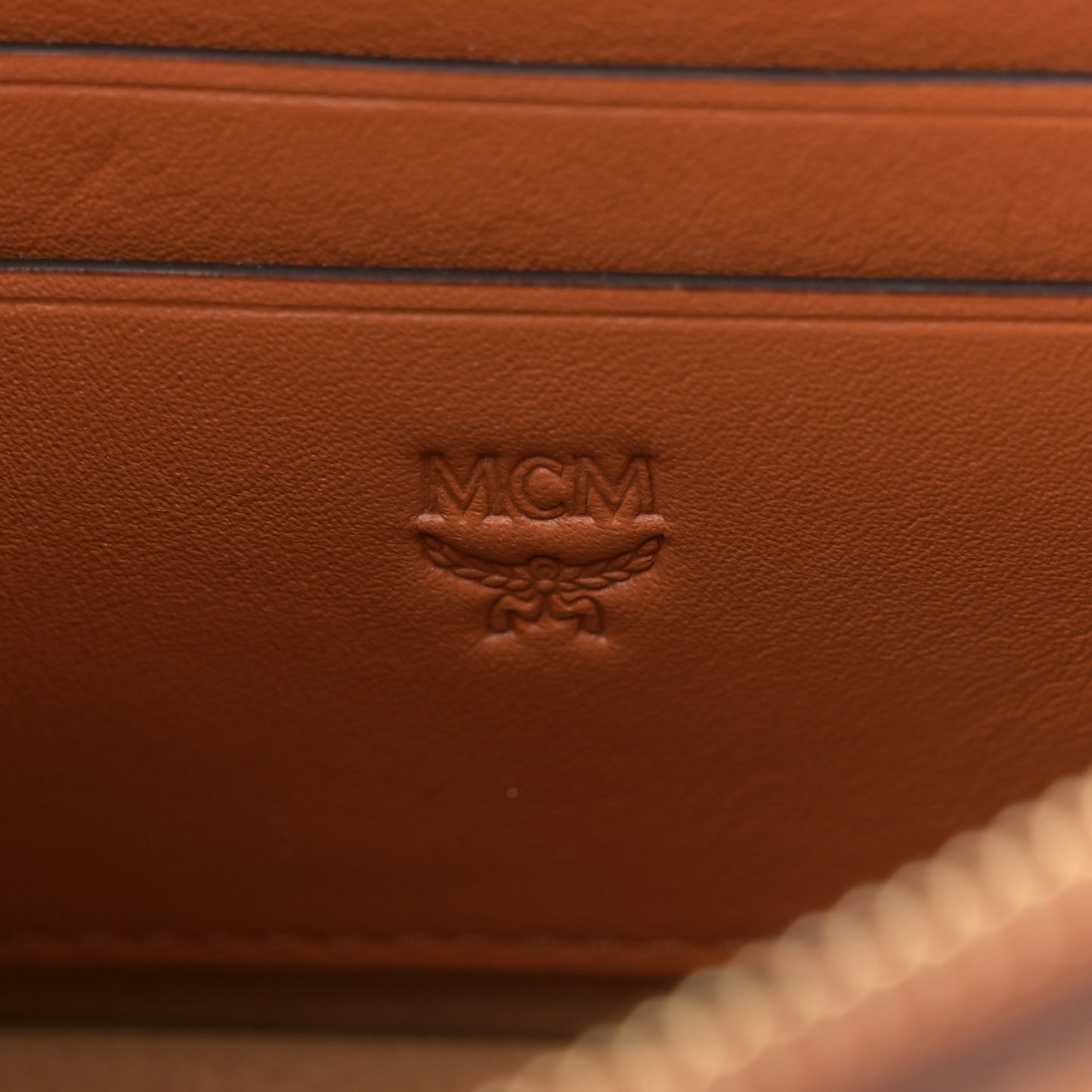 Visetos Calfskin Monogram Mini Tracy Crossbody Bag Cognac