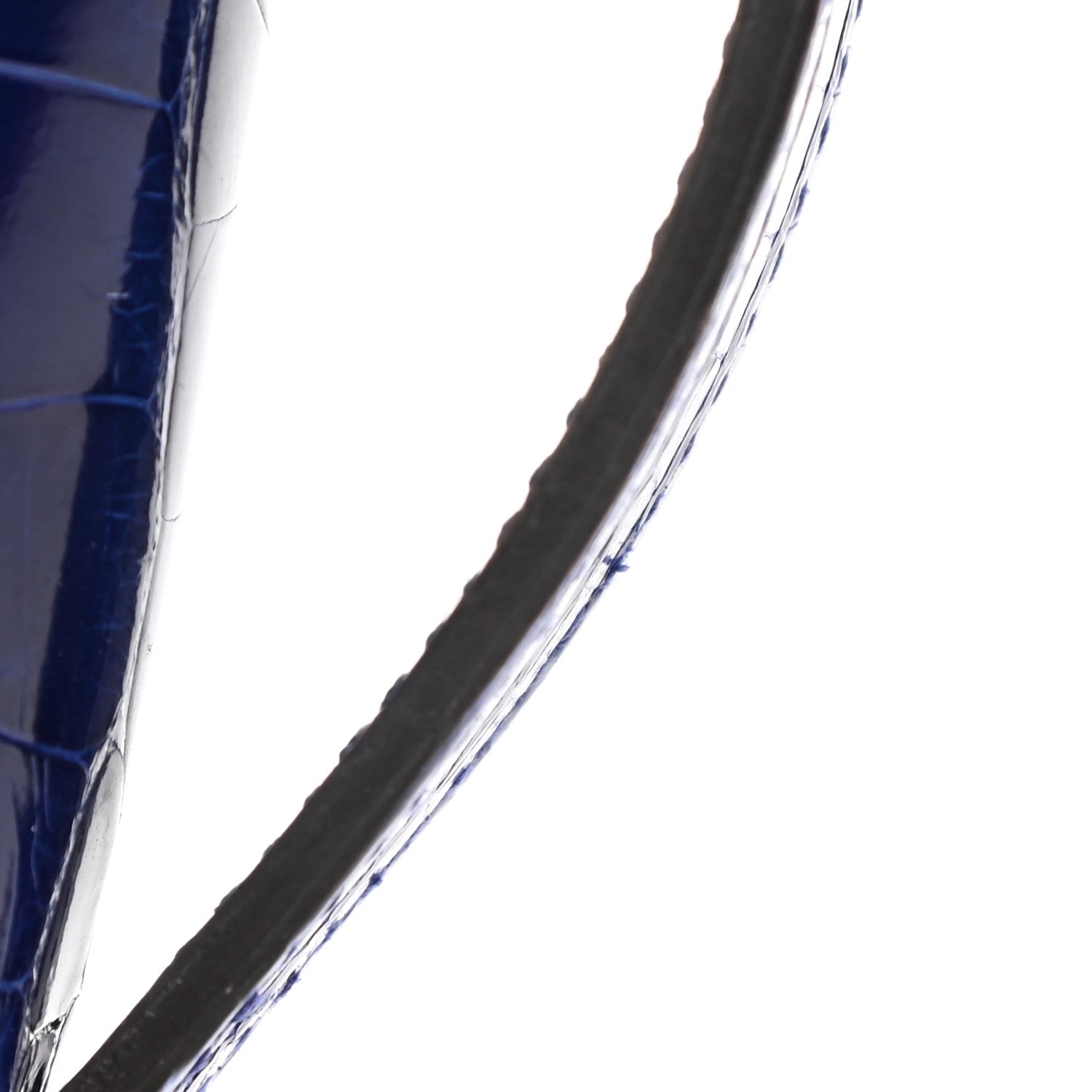 Hermes Shiny Alligator Kelly Pochette Bleu Electrique 16 of 16