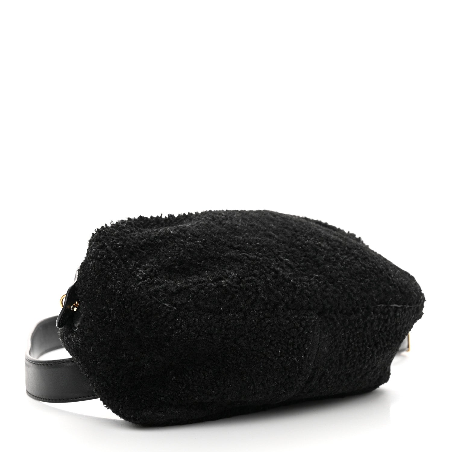 The Row Shearling Calfskin Belt Bag Black 4 of 11