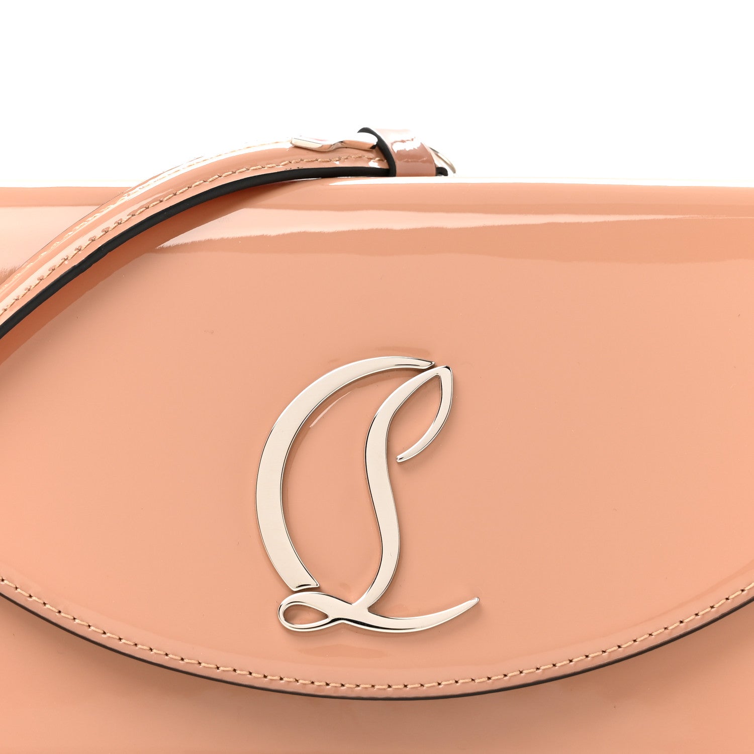 Christian Louboutin Patent Calfskin Loubi54 Crossbody Clutch Blush 8 of 11