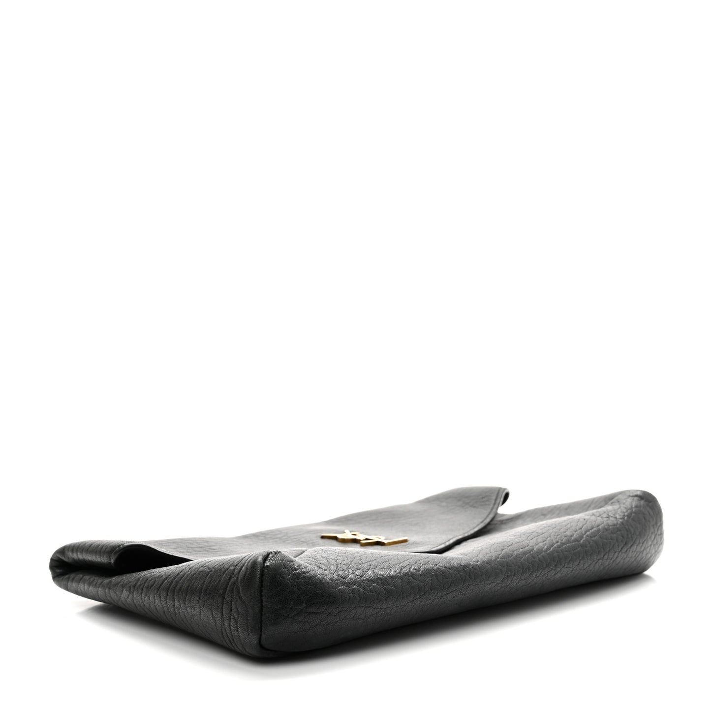 Grained Lambskin Cassandre Envelope Pouch Black