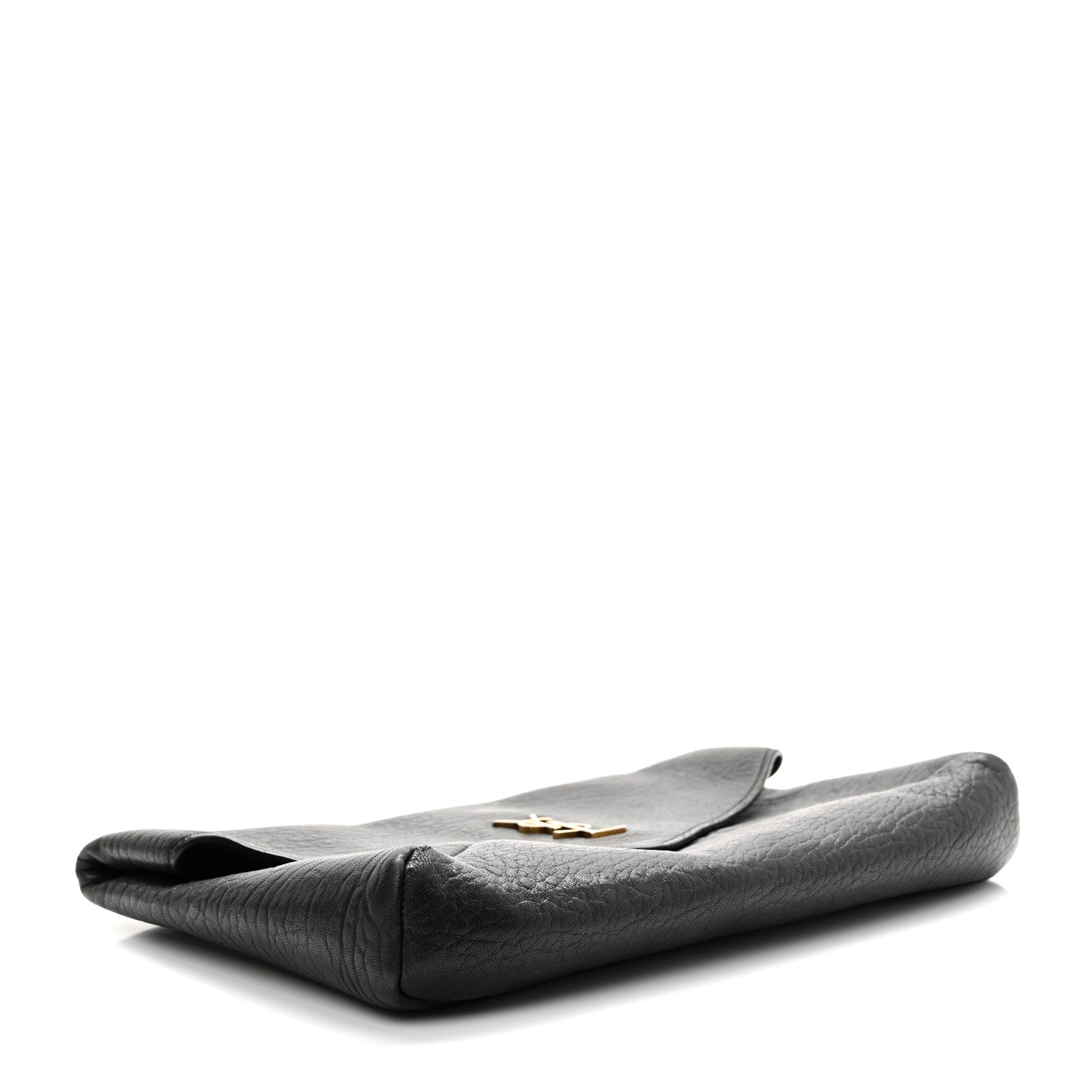 Saint Laurent Grained Lambskin Cassandre Envelope Pouch Black 4 of 8