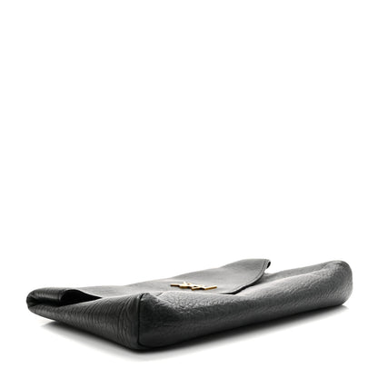 Saint Laurent Grained Lambskin Cassandre Envelope Pouch Black 4 of 8