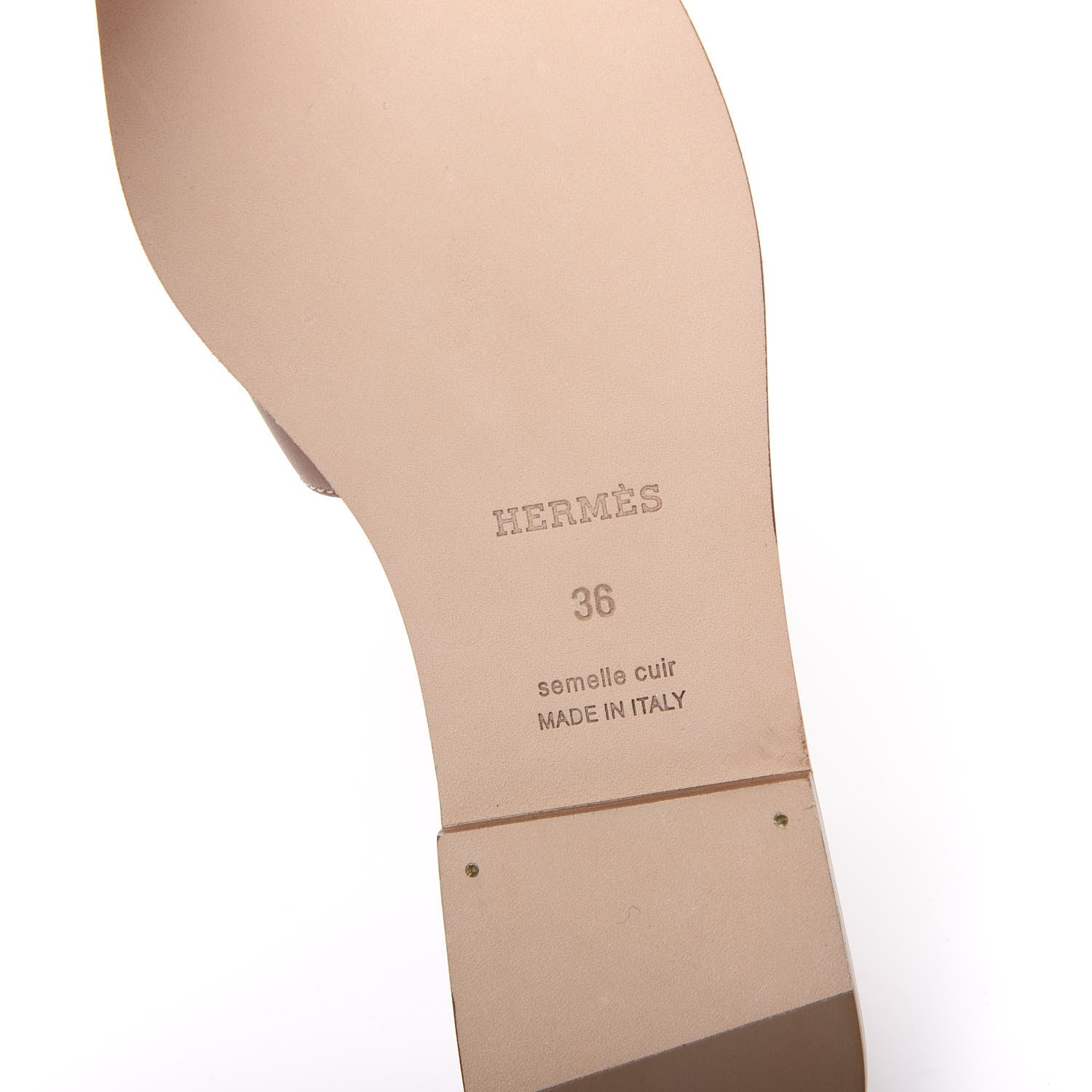 Hermes Box Calfskin Oran Sandals 36 Gold 7 of 9