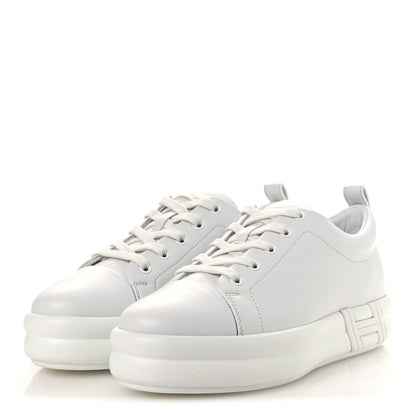 Hermes Calfskin Womens Happy Sneakers 38 White 4 of 12