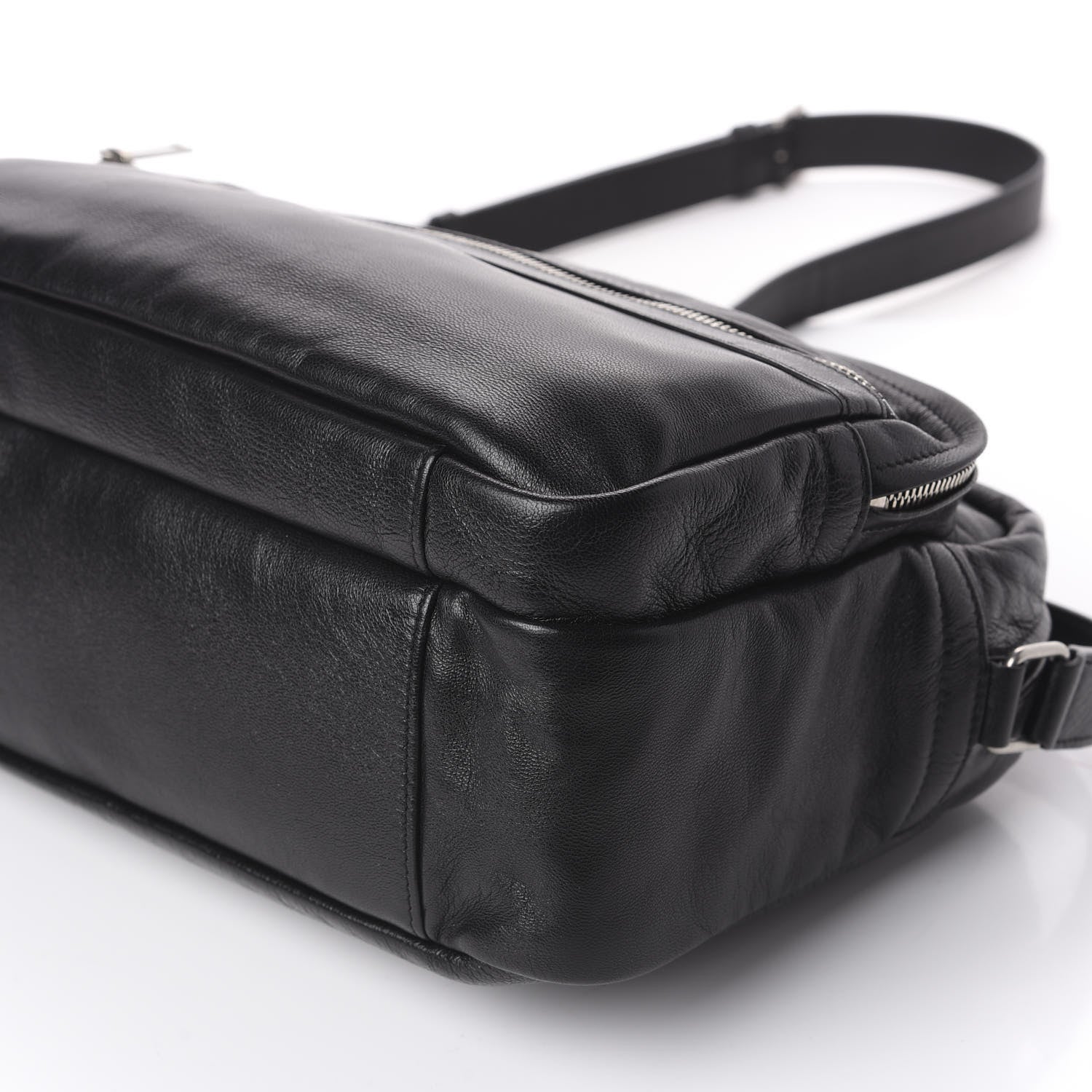 Saint Laurent Lambskin Sid Messenger Bag Black 6 of 11