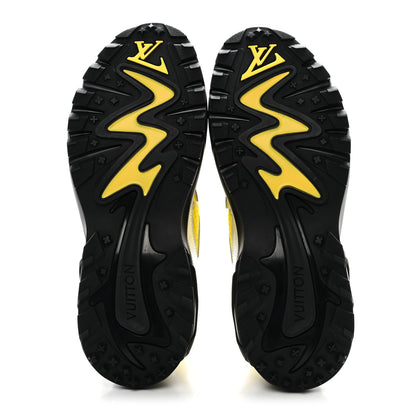 Louis Vuitton Metallic Calfskin Mesh Mens LV Runner Tatic Sneakers 8 Yellow 7 of 10