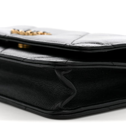 Chanel Lambskin Quilted Chanel 19 Wallet On Chain WOC Black 9 of 10