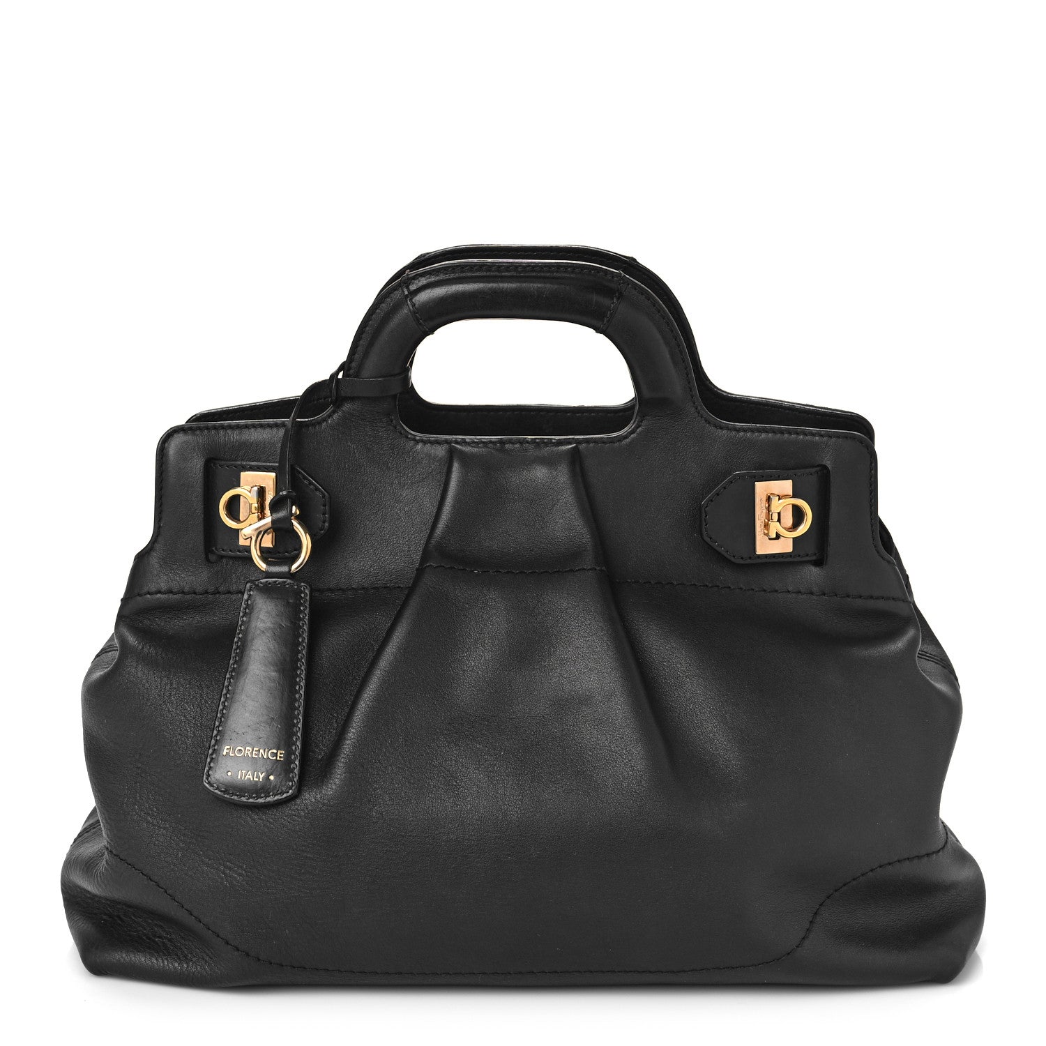 Salvatore Ferragamo Calfskin Wanda Tote Black 1 of 10