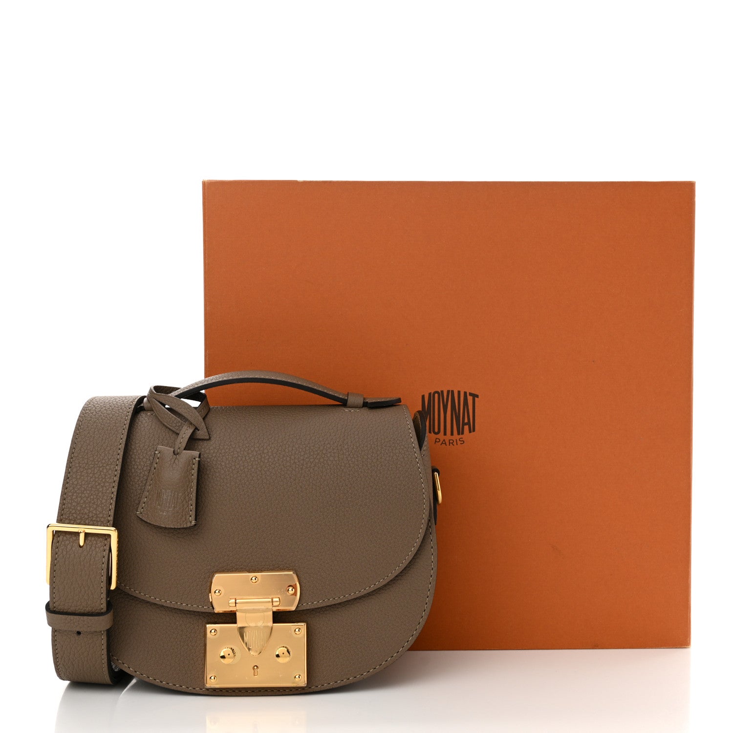 Moynat Taurillon Blush Flori PM Taupe 11 of 11