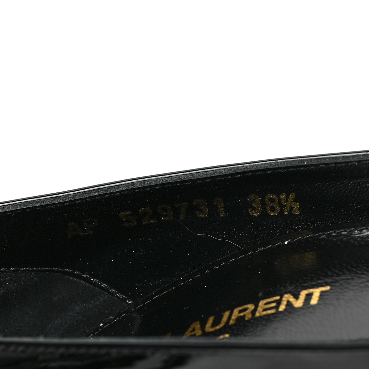 Saint Laurent Patent Calfskin Zoe 85 Pump 38.5 Black 8 of 8
