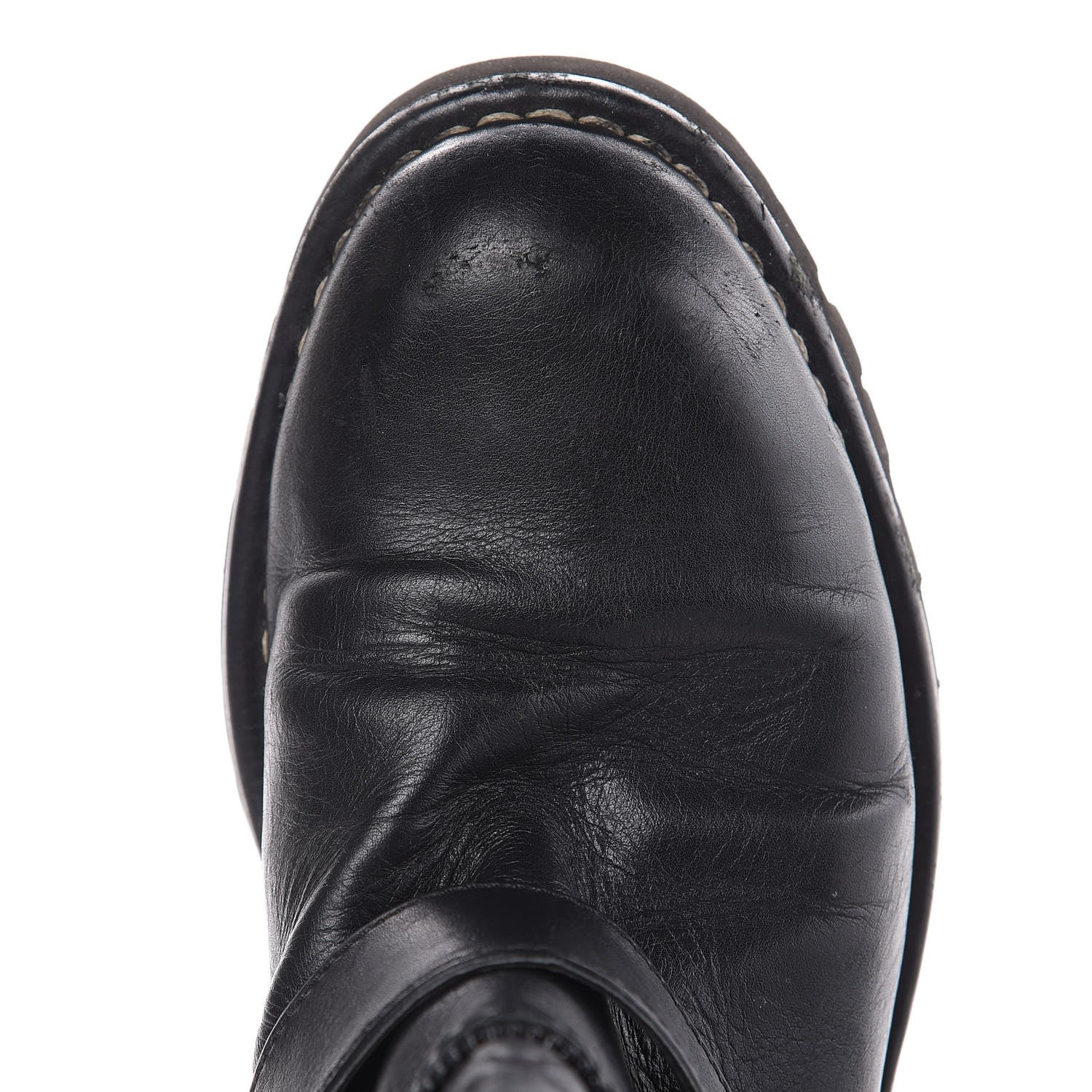 Chanel Calfskin Quilted Biker Boots 38.5 Black 11 of 15
