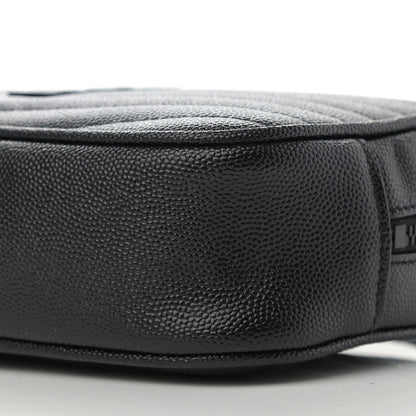 Saint Laurent Grain De Poudre Matelasse Monogram Mini Lou Camera Bag Black 9 of 10