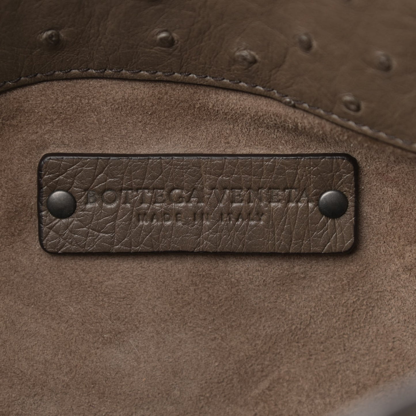 Ostrich Small Roma Tote Brown