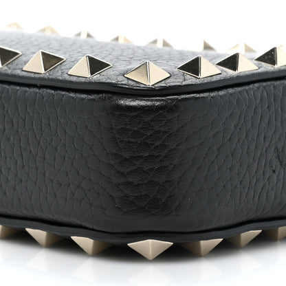 Valentino Garavani Pebbled Calfskin Rockstud Small Chain Shoulder Bag Black 9 of 10