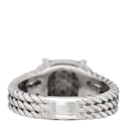 David Yurman Sterling Silver Diamond 10mm Petite Wheaton Ring 52 6 3 of 4