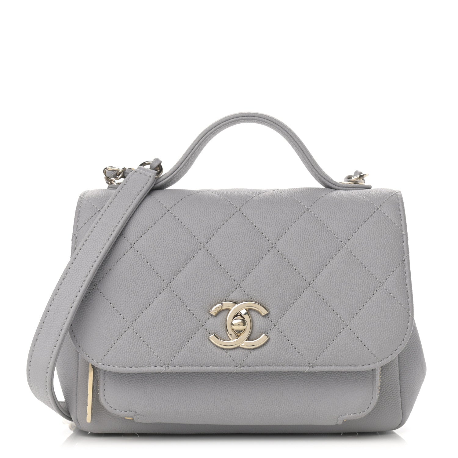 Chanel Caviar Quilted Small Business Affinity Flap Grey 1 of 10