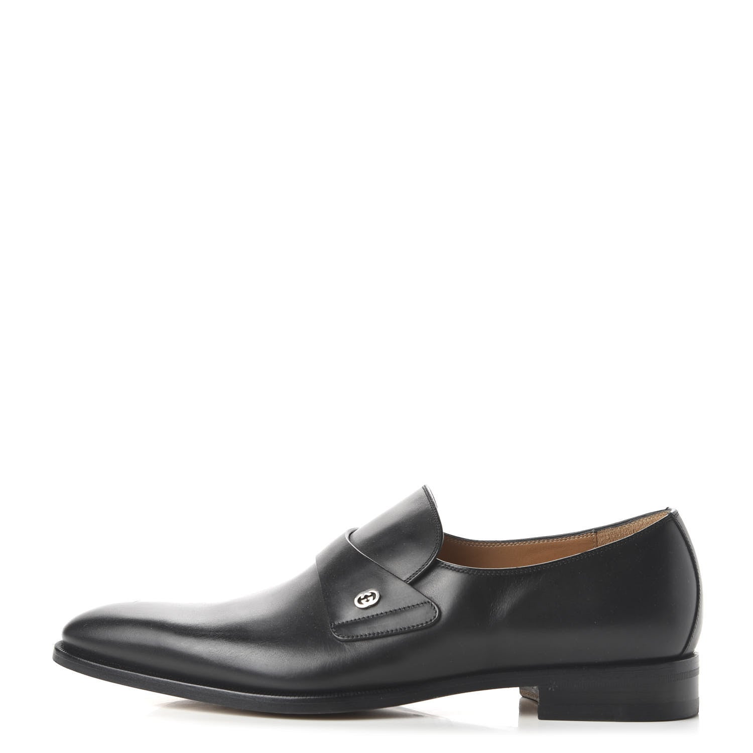 Gucci Calfskin Mens Interlocking GG Loafer 9 Black 1 of 10