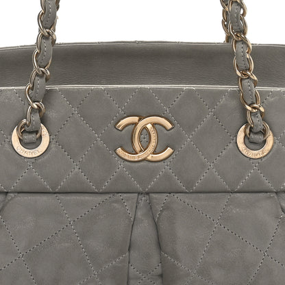 Chanel Iridescent Calfskin Chic Quilt Bowling Bag Grey 8 of 10