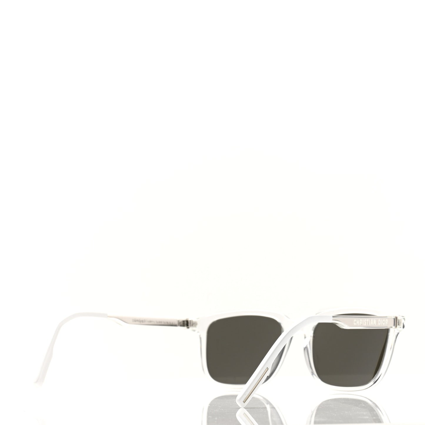 Acetate DiorTag SU Rectangular Sunglasses Silver