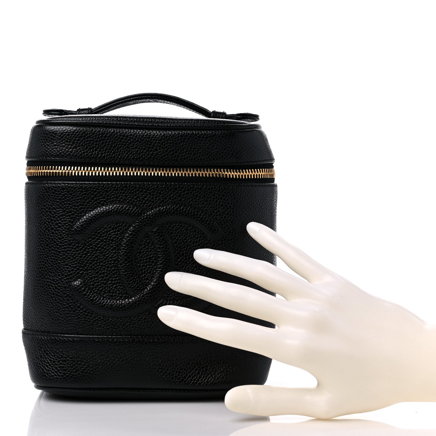 Chanel Caviar Vanity Cosmetic Case Black 2 of 13