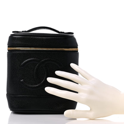 Chanel Caviar Vanity Cosmetic Case Black 2 of 13