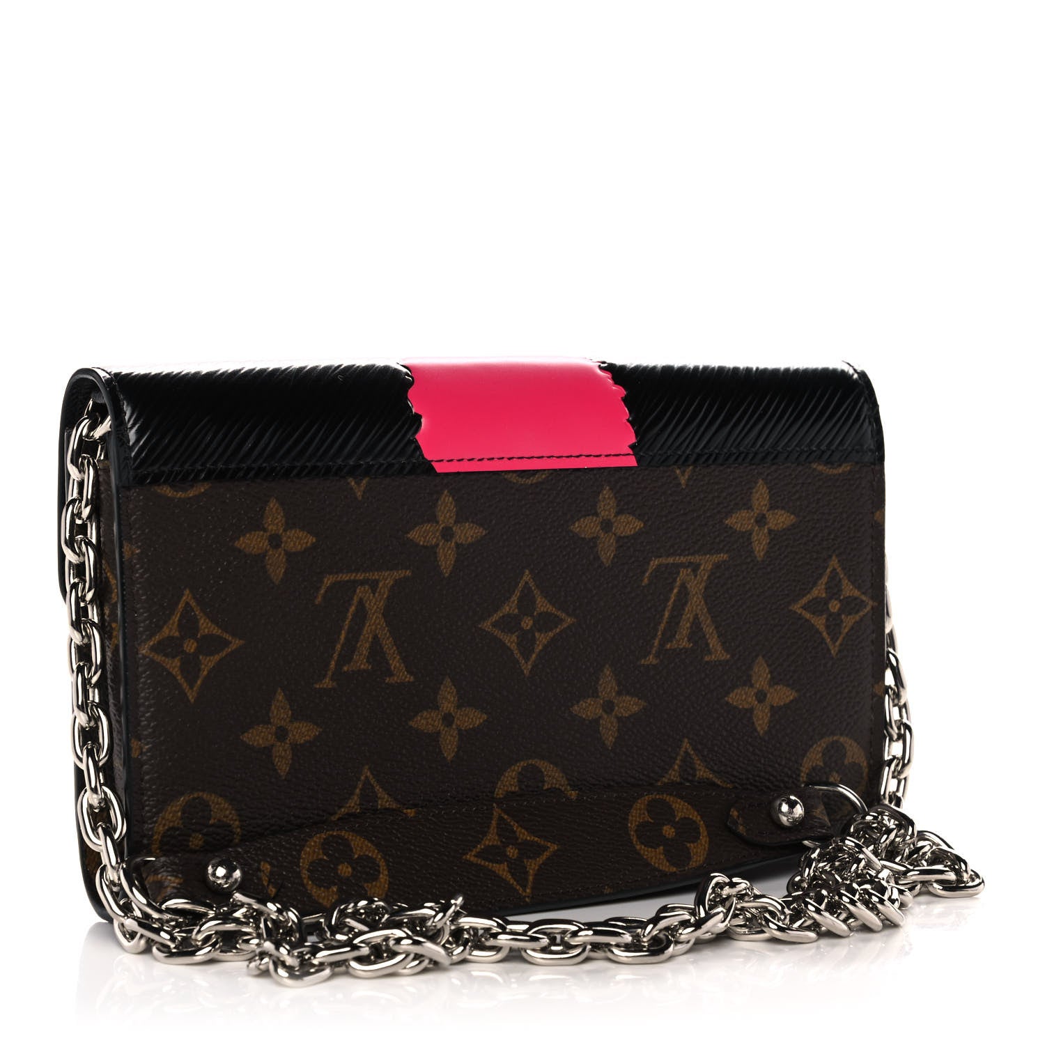 Louis Vuitton Monogram Kabuki Chain Wallet Black 2 of 8