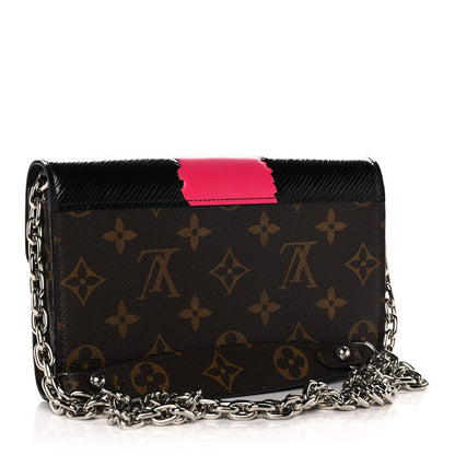 Louis Vuitton Monogram Kabuki Chain Wallet Black 2 of 8
