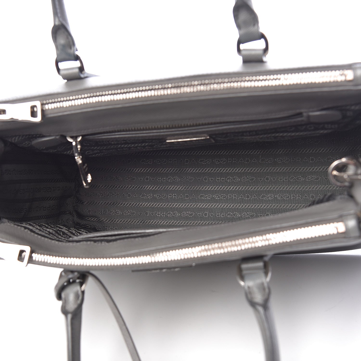 Prada Saffiano Small Galleria Double Zip Tote Marmo 6 of 18