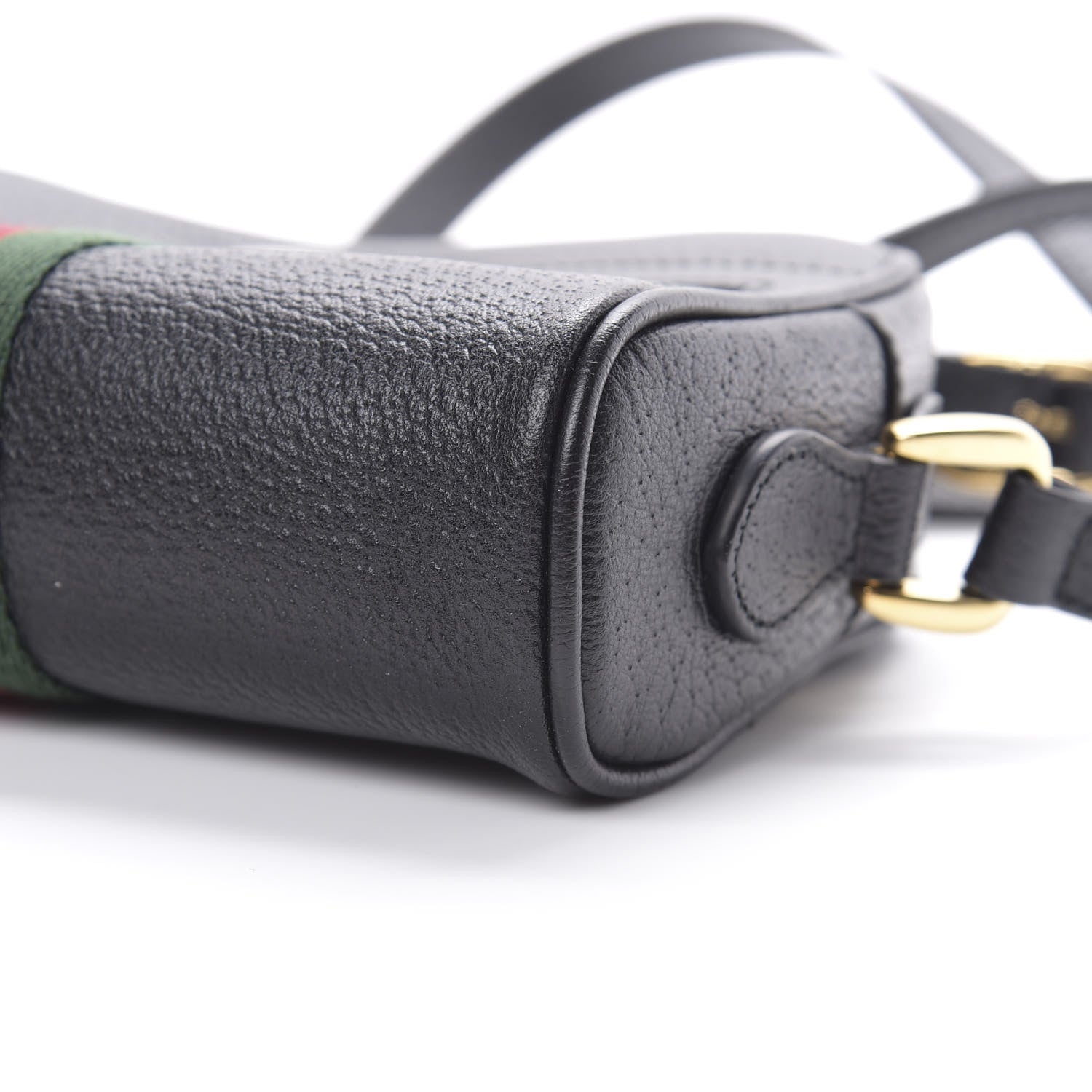 Gucci Calfskin Web Mini Ophidia Shoulder Bag Black 10 of 12