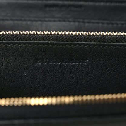 Burberry Calfskin Haymarket Check Elmore Zip Around Wallet Black 6 of 9