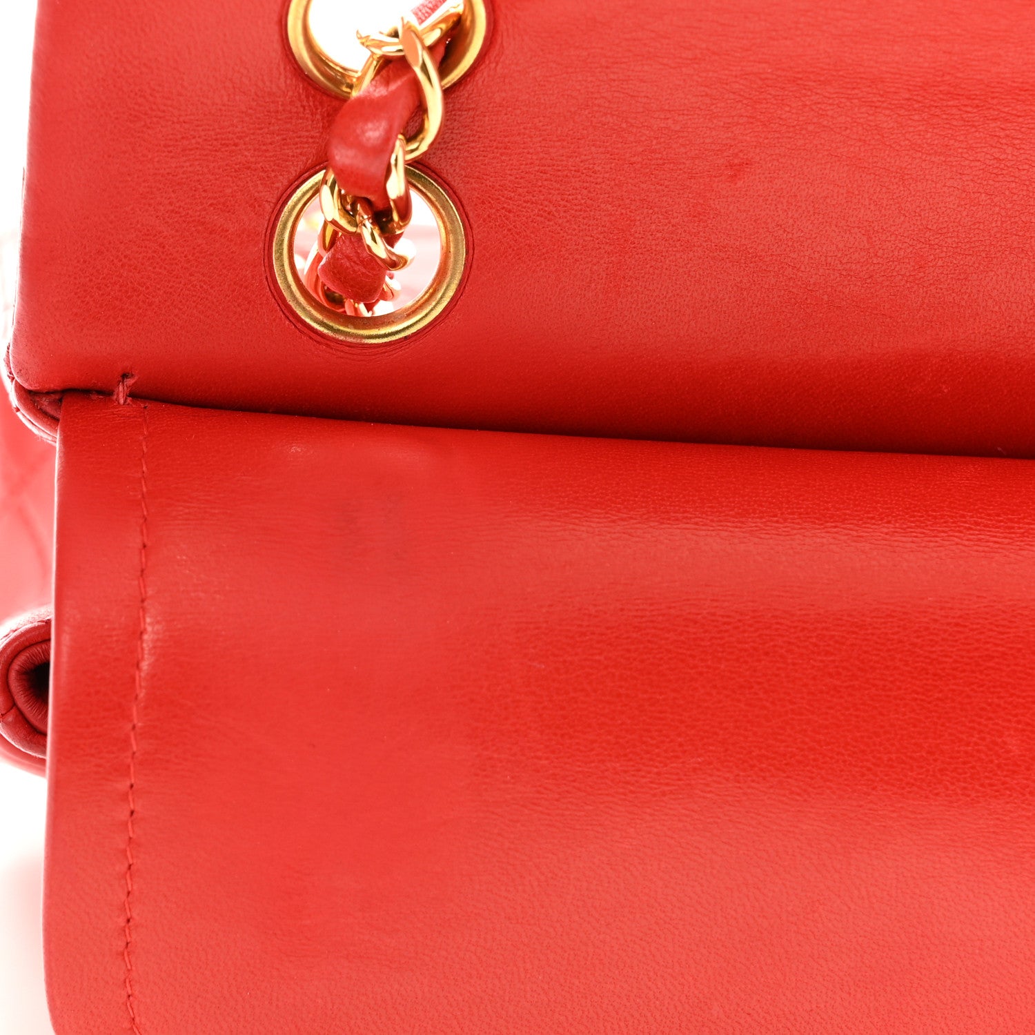 Chanel Lambskin Quilted Small Double Flap Red 10 of 13