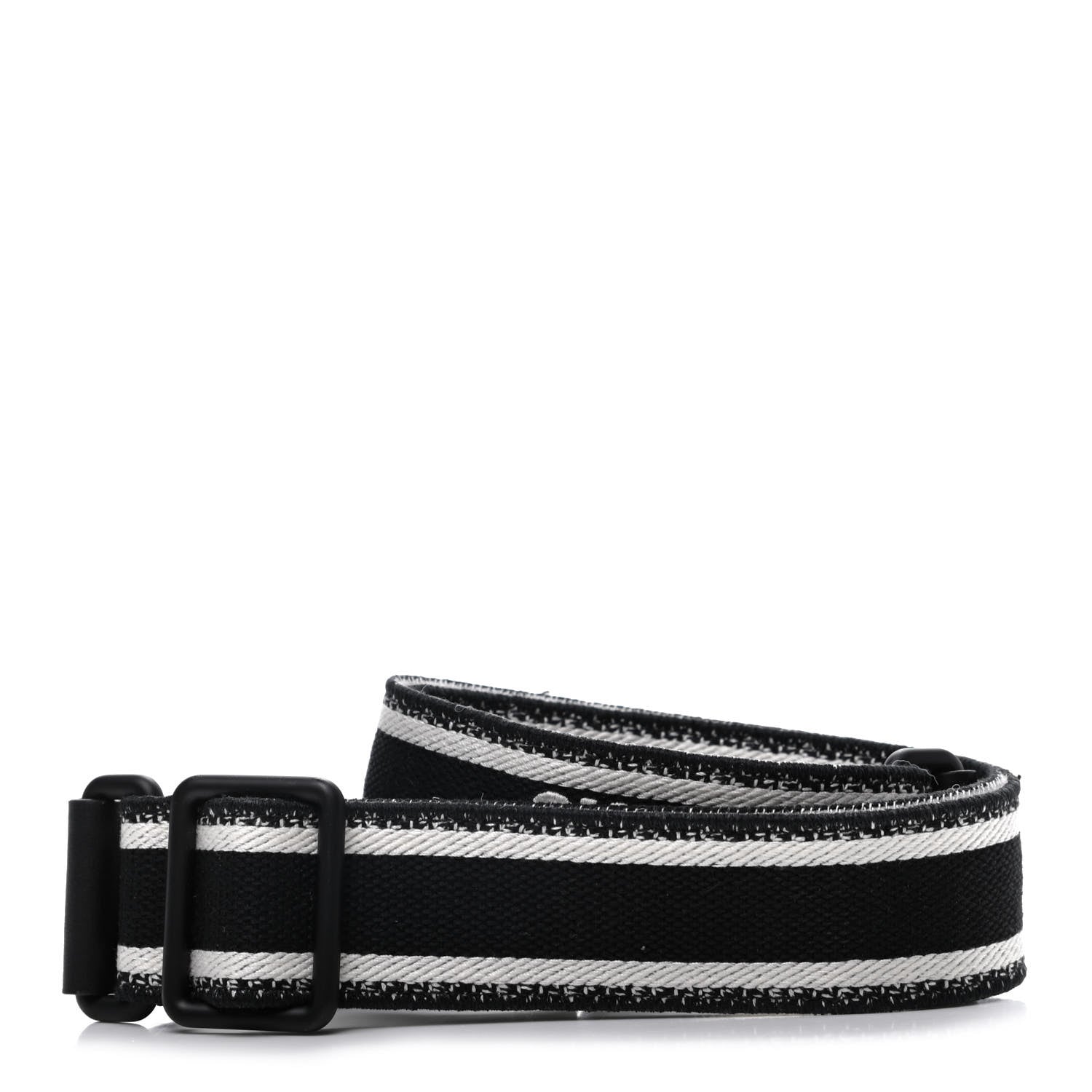 Christian Dior Canvas Embroidered Shoulder Strap Black Ultramatte 2 of 3