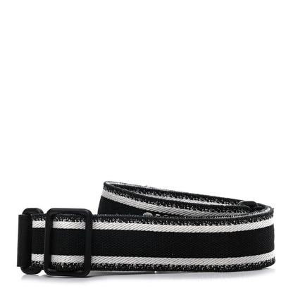Christian Dior Canvas Embroidered Shoulder Strap Black Ultramatte 2 of 3