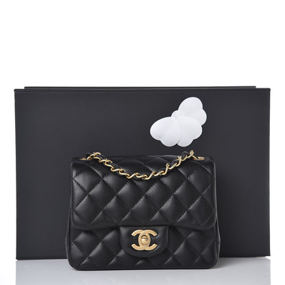 Chanel Lambskin Quilted Mini Square Flap Black 8 of 8