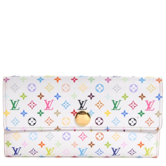Monogram Multicolor Sarah Wallet White Orange