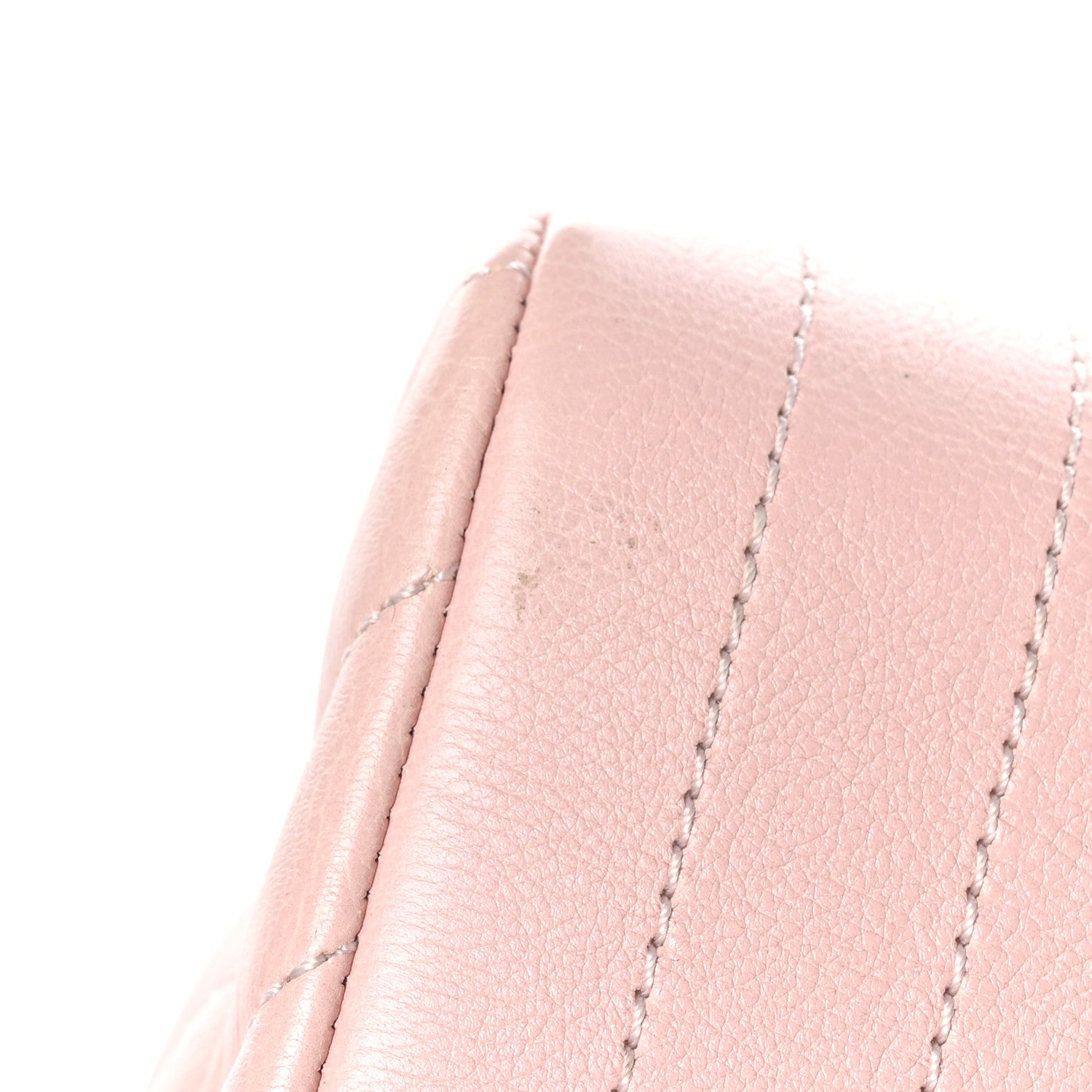 Chanel Calfskin Chevron Quilted Mini Rectangular Flap Light Pink 10 of 11