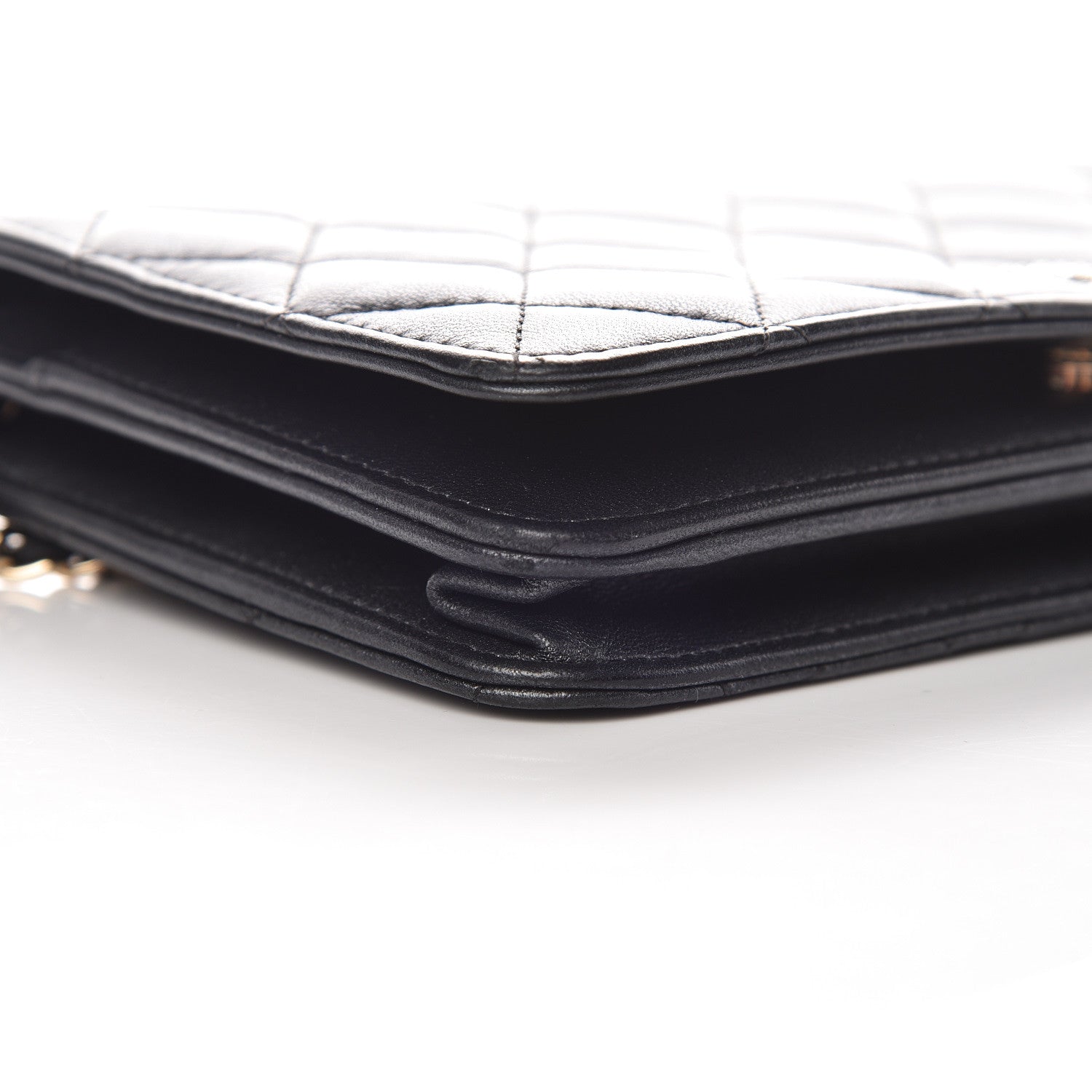 Chanel Iridescent Lambskin Quilted Pearl Wallet On Chain WOC Black 14 of 16