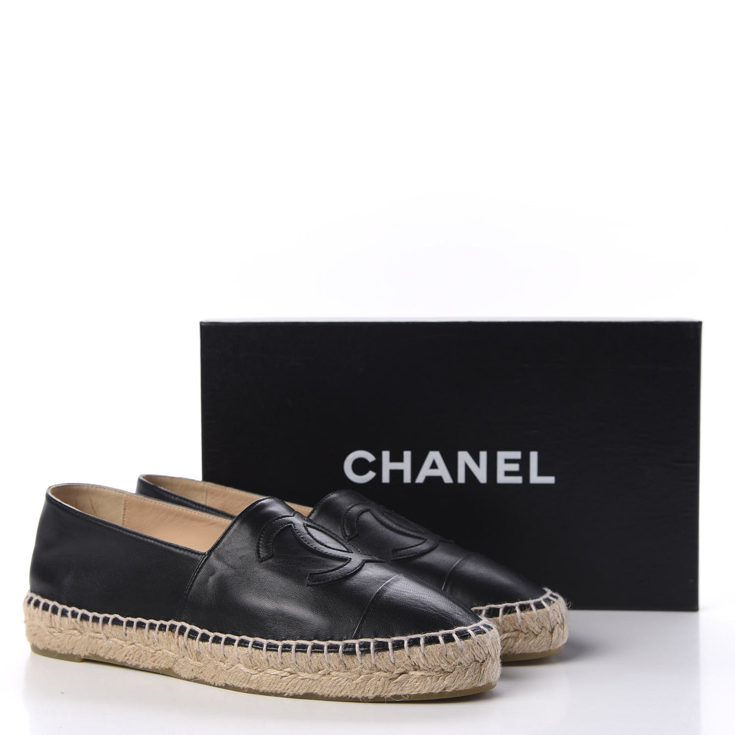 Lambskin CC Espadrilles 38 Black