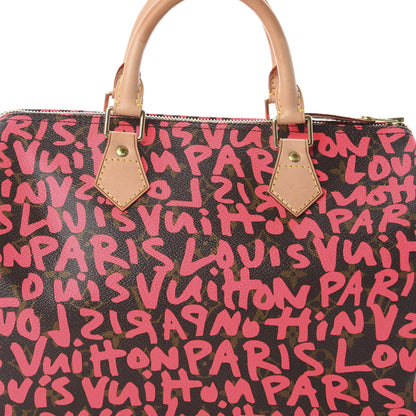 Louis Vuitton Monogram Graffiti Speedy 30 Fuchsia 8 of 9