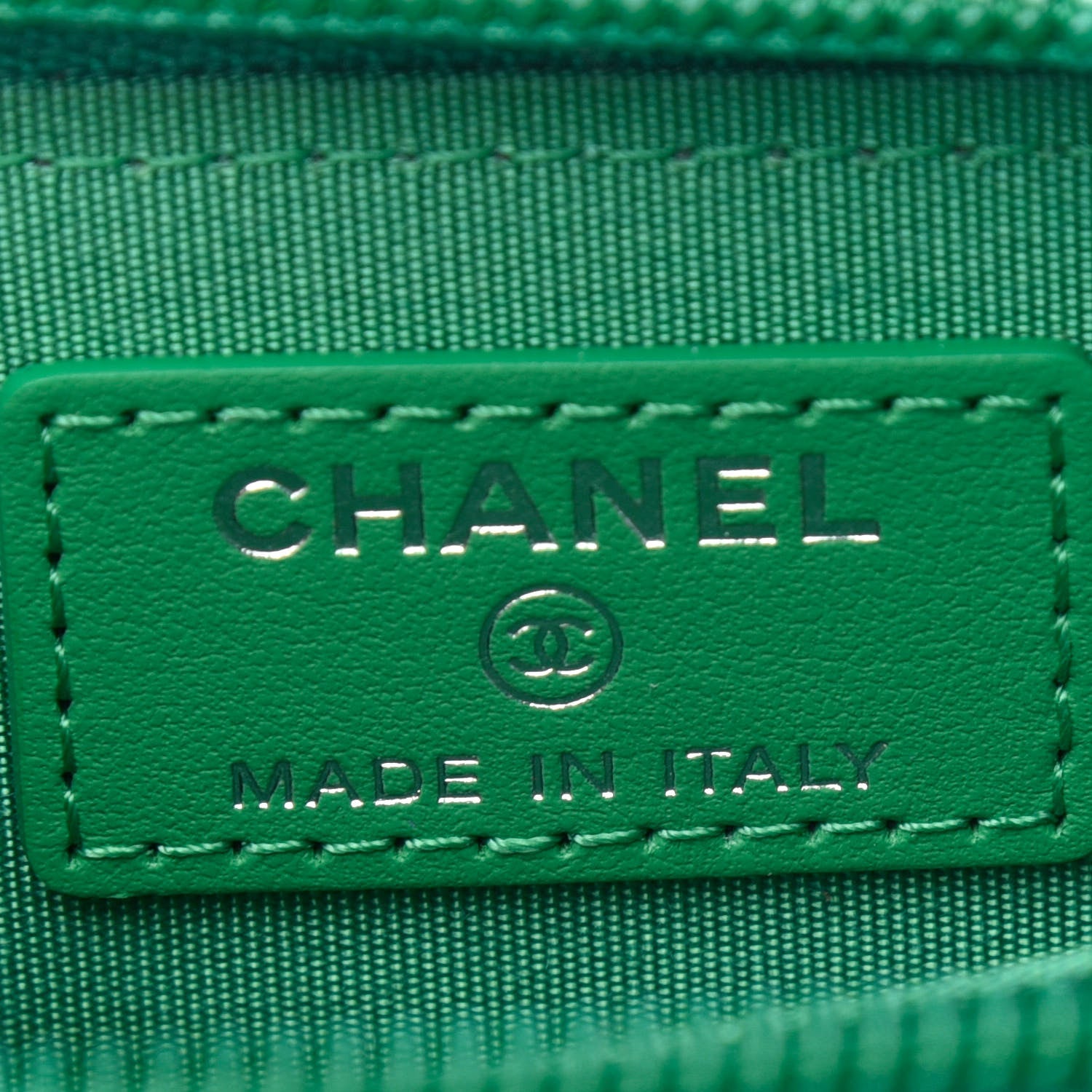 Chanel Caviar Quilted Boy Zip Around Coin Purse Wallet Green 6 of 8