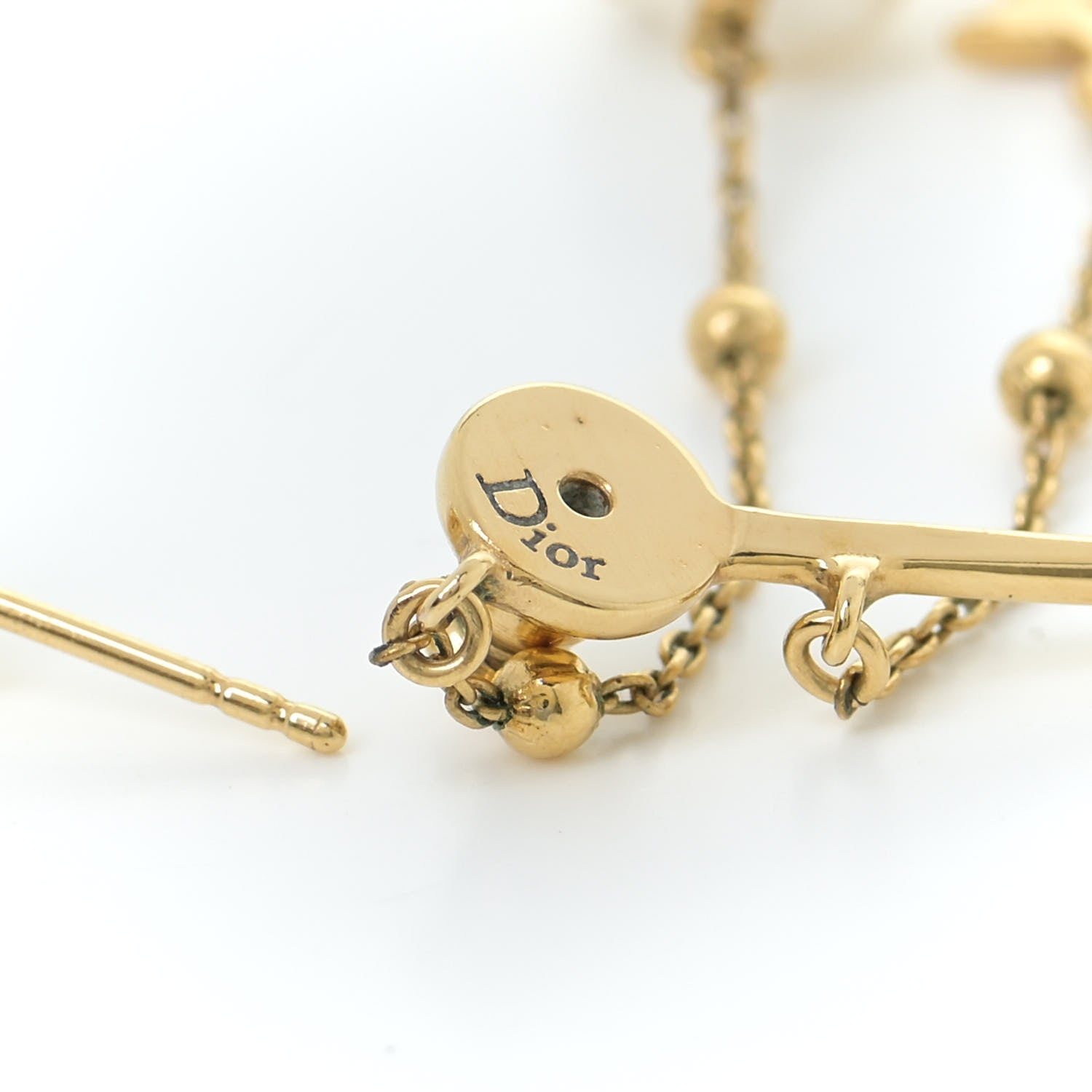 Christian Dior Pearl Shiny-D Earring Gold 4 of 4