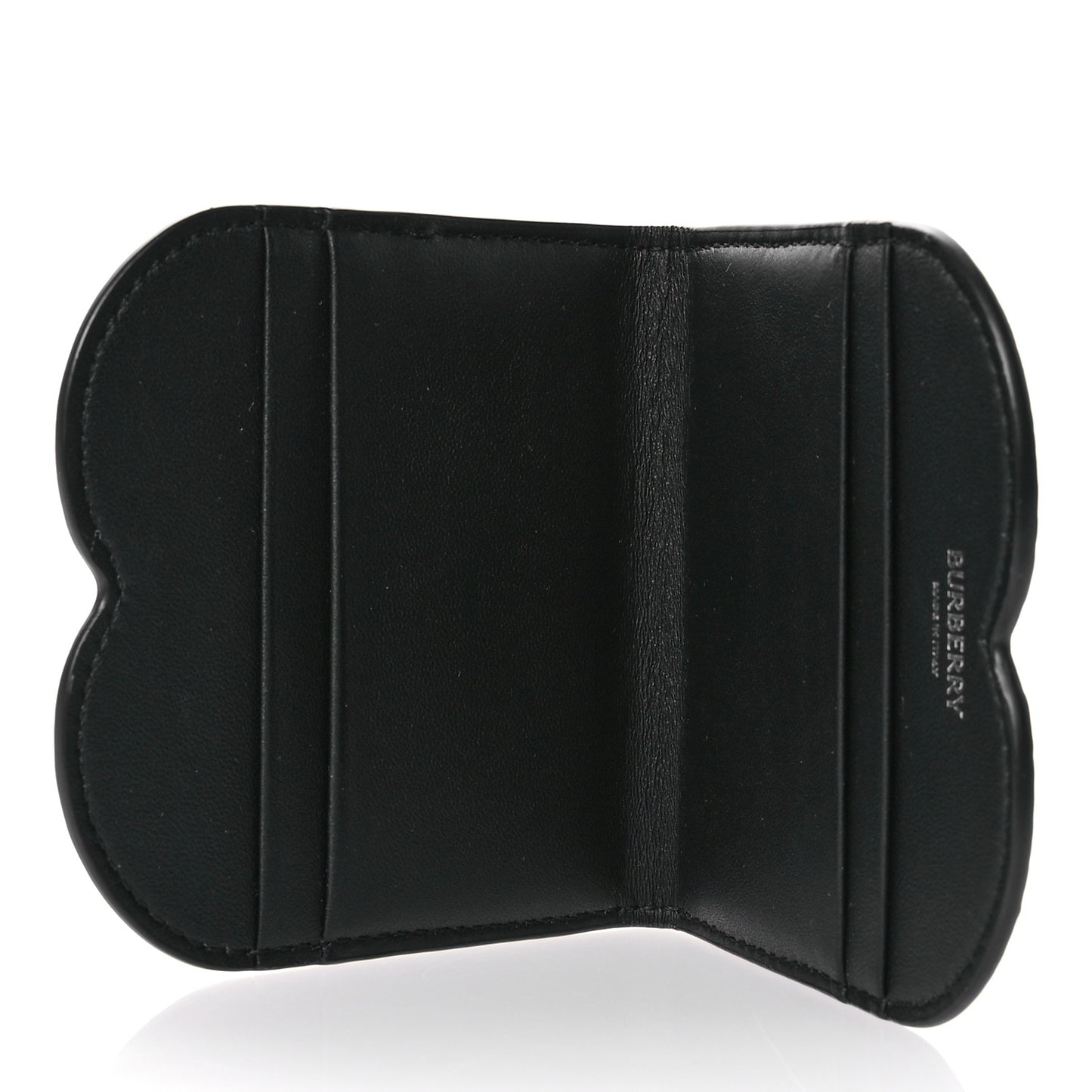 Grainy Calfskin Chess Card Case Black