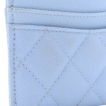 Chanel Caviar Quilted Card Holder Light Blue 9 of 10