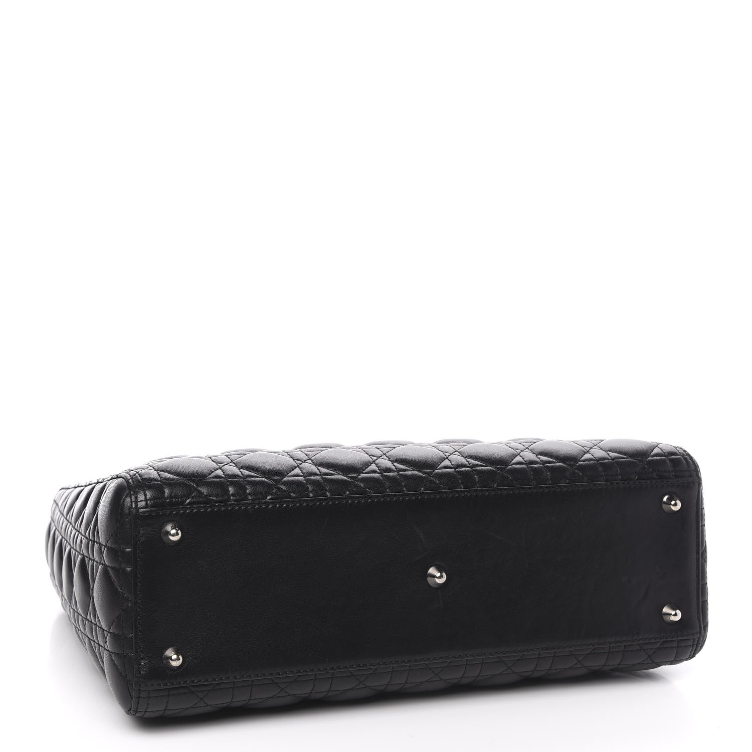 Christian Dior Lambskin Cannage Large Lady Dior Black 4 of 11
