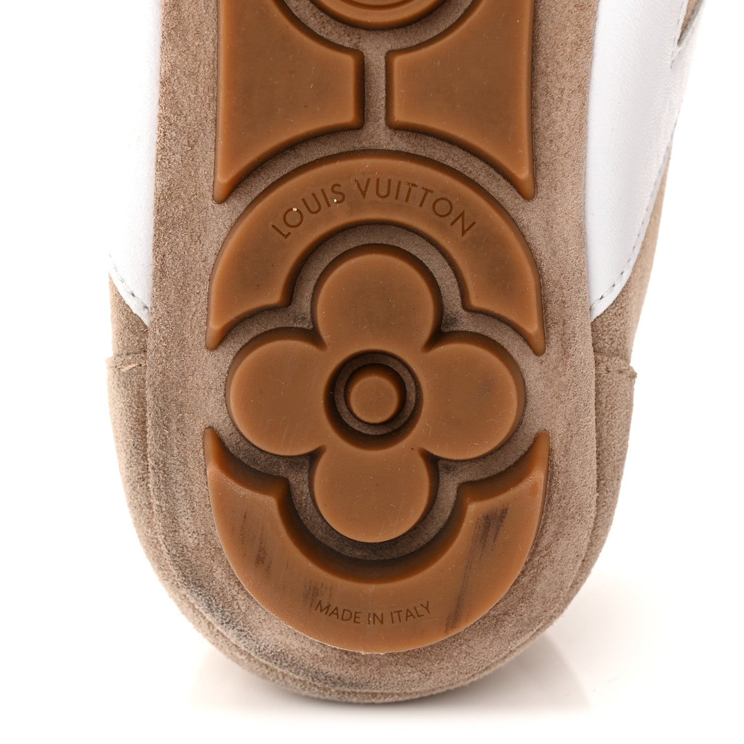 Louis Vuitton Suede Calfskin LV Sneakerina 37.5 Hazelnut Brown