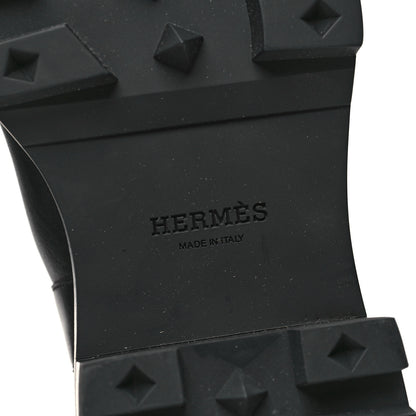 Hermes Calfskin Jaime Ankle Boots 41 Black 7 of 9