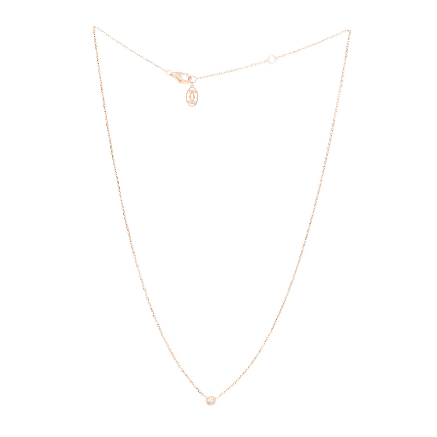 18K Yellow Gold Diamond XS D'Amour Pendant Necklace